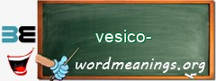 WordMeaning blackboard for vesico-
